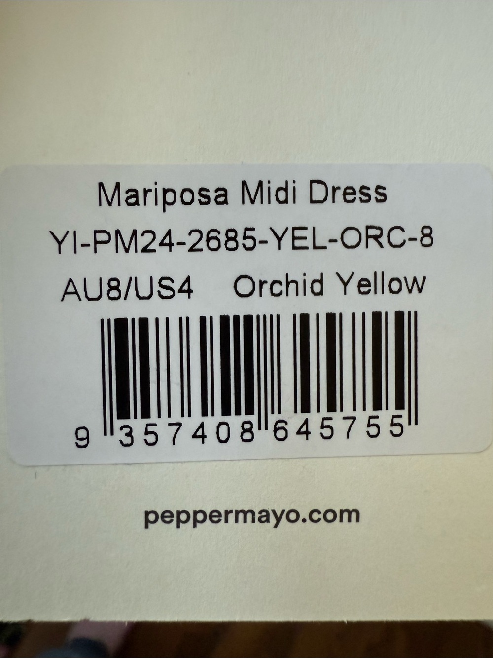 NWT PEPPEROMAYO Mariposa Midi Dress Floral Asymmetrical Ethereal Soft Girl 4 - Picture 8 of 8